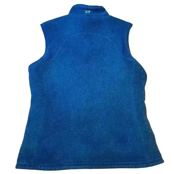 Vineyard Vines Women’s Reversible Thick Knit Vest Size Small Navy Pink Nautical - Picture 2 of 8